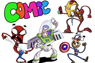 create a comic or cartoon figure