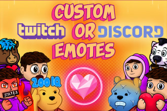 create emotes or badges for twitch and discord