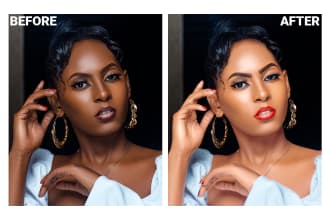skin retouching and beauty retouching within 24 hours
