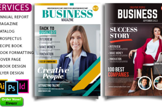 design catalog, magazine, book formatting and any project with adobe indesign