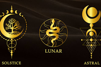 design mystical sacred geometry, esoteric or  spiritual logo
