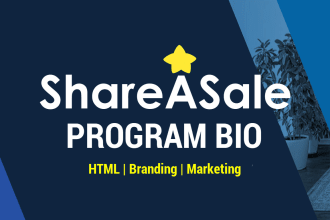 design your shareasale program bio affiliate marketing