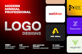 design modern minimalist logo design for your business