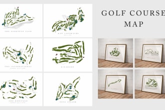 make custom golf course map for prints
