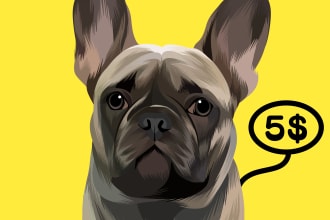 draw your pets into cartoon portrait
