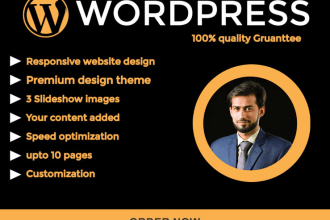 design fully responsive wordpress website and ecommerce online store