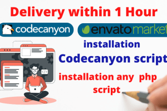 install and setup your codecanyon , envato PHP script delivery within 1 hour