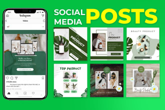 design 40 social media posts, social media post design