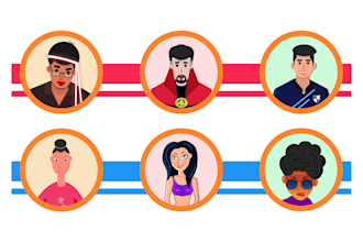 draw a minimalist cartoon avatar or icon for your profile picture