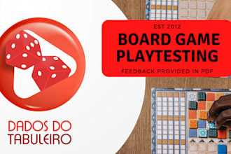 playtest your board game and provide feedback