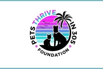 be draw your cat, dog or cute animal pet logo design