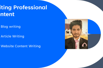 write blogs, articles and website content