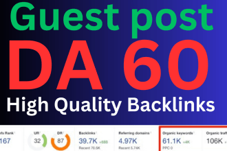do create guest post on my da 60 with seo backlinks