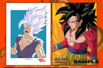 draw a dragon ball z cartoon character or any anime for you
