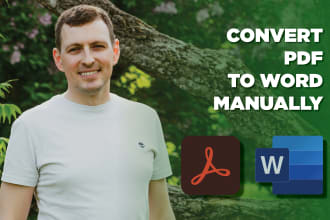 convert PDF to word manually