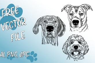 draw your dog or cat photo in to line art