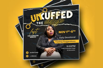 design professional social media flyers or posts