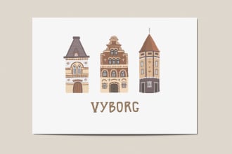 draw unique digital travel illustrations or travel maps