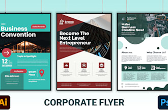 design professional flyers and modern posters or leaflets