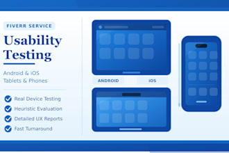 test website and apps on android and ios tablets for usability