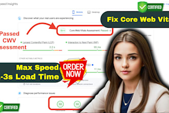 do core web vitals and wordpress optimization,fix cls,lcp,fid,pagespeed, cwv pas