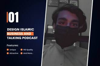 design islamic, business, talking podcast cover art