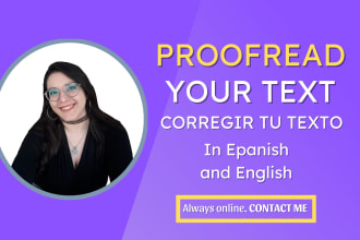 proofread and edit your book in spanish