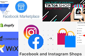 facebook shops instagram marketplace product tiktok ads dropshipping shopify wix