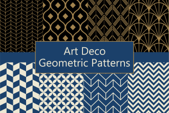 design a seamless art deco geometric pattern