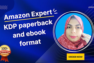 format your amazon KDP paperback and ebook