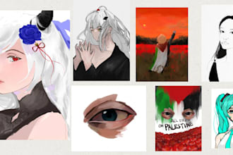 draw anime, character, vtuber as your request