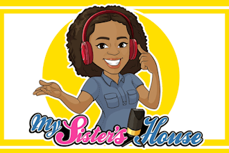 create custom cartoon logo for your podcast or social media