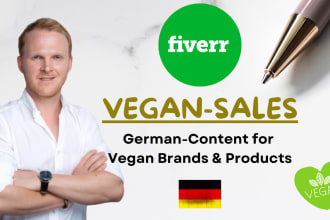 write vegan SEO food blogs and health blog posts in german