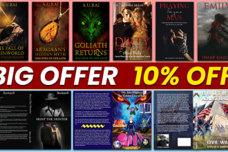 do ebook cover, kdp, paperback, amazon cover, book cover design