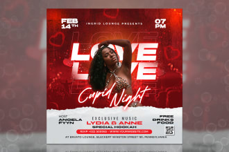 create exceptional party, concert or night club poster design within 6 hours