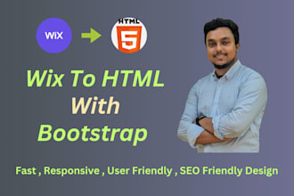 convert wix to HTML fully responsive and SEO friendly website