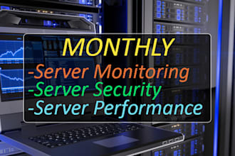 maintain a server for cyber security, performance and monitor