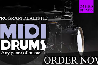 program a realistic midi drums for your song