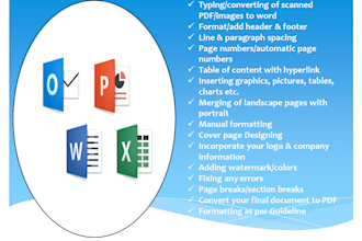 edit, format and design your ms word document