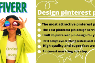 design beautiful custom pinterest pins and blog post for you