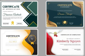 do impressive educational certificate and award certificate design