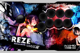 create custom fightstick artwork