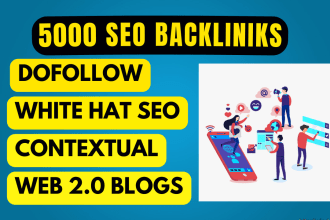 build 5000 contextual dofollow seo backlinks for your website ranking on google