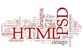 convert any psd to HTML 5 template