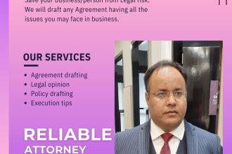 write agreements, terms and conditions and  policies,  for you
