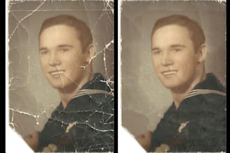 professional restore your old photograph