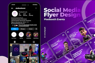 design instagram and facebook social media flyers