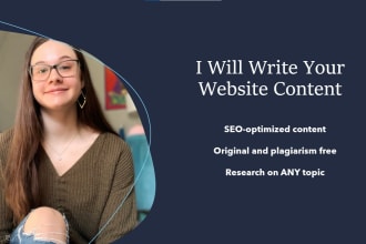 write your website content