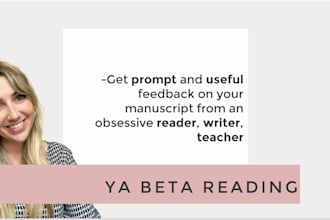 read your ya novel and give meaningful feedback