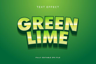 create text effect fully editable eps file